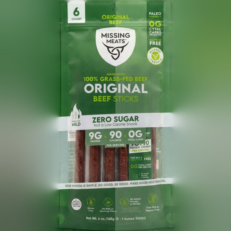 Zero Sugar Grass-Fed Beef Sticks (6 CT)