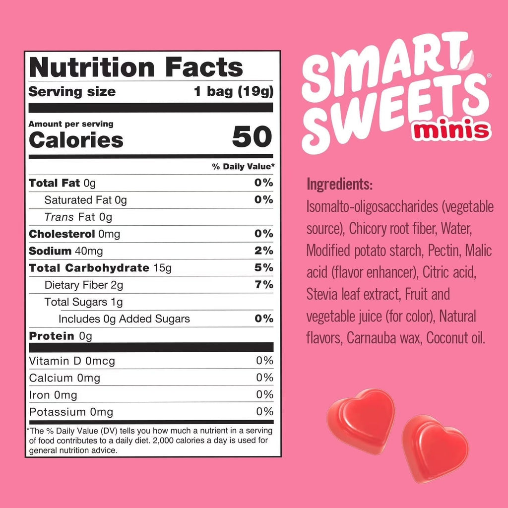 Mini Strawberry Hearts Candies (24 CT)