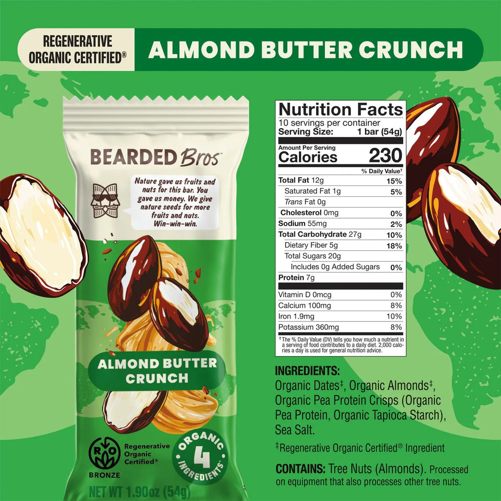 Organic Almond Butter Crunch Protein Bar (10 Pack)