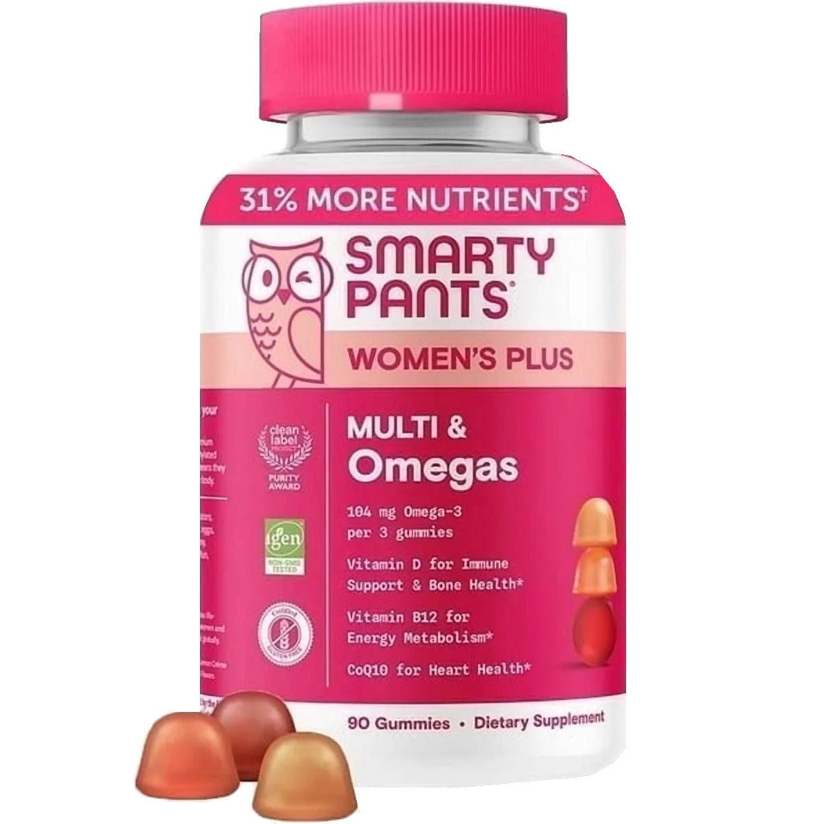 Women's Plus Multivitamin & Omegas Gummies with Vitamins C, D3, B12 & Zinc (90 CT)