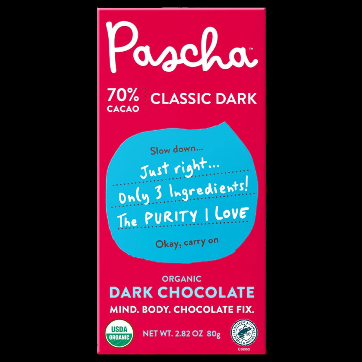 Organic Dark Chocolate Bar 70% Cacao