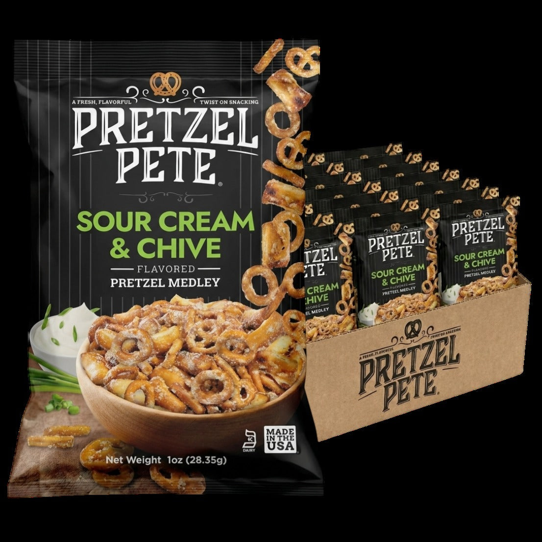 Sour Cream & Chive Pretzel Medley (24 Pack)