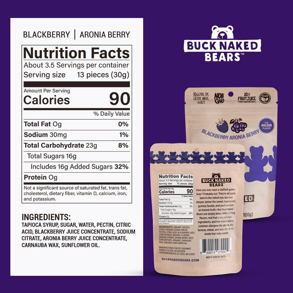 Blackberry and Aronia Berry Gummy Bears