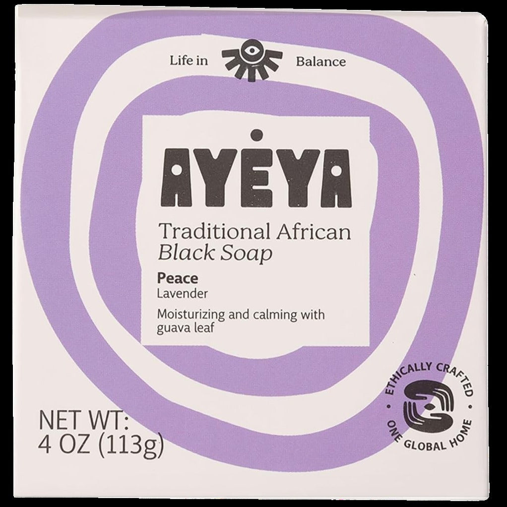Traditional African Black Soap Bar - Peace