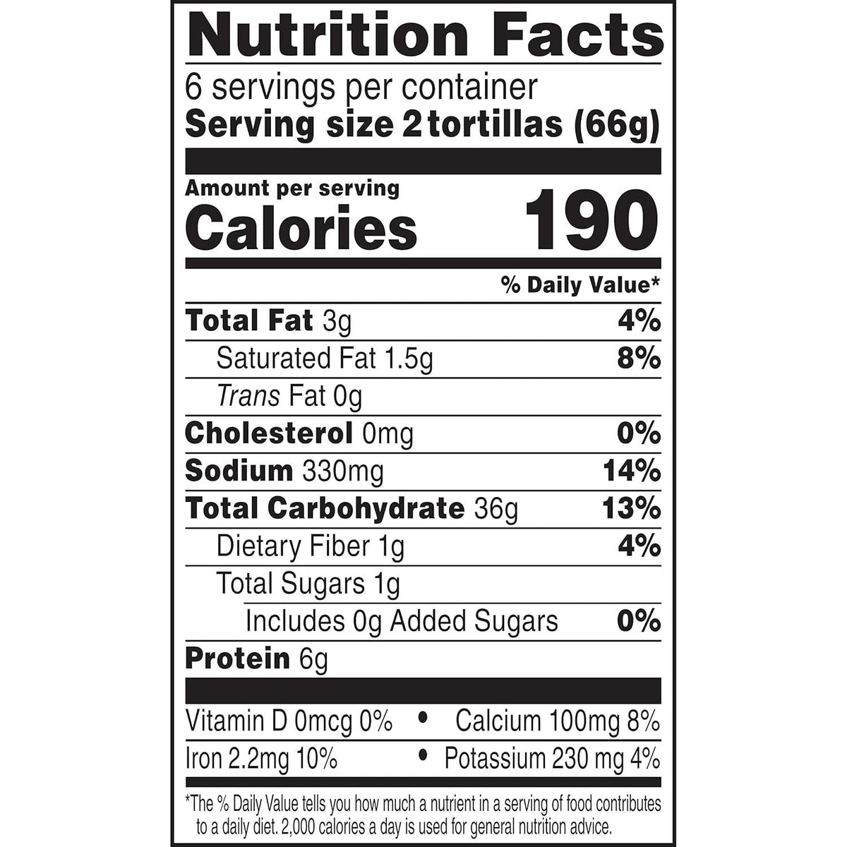 6-Inch Flour Tortillas (12 CT)
