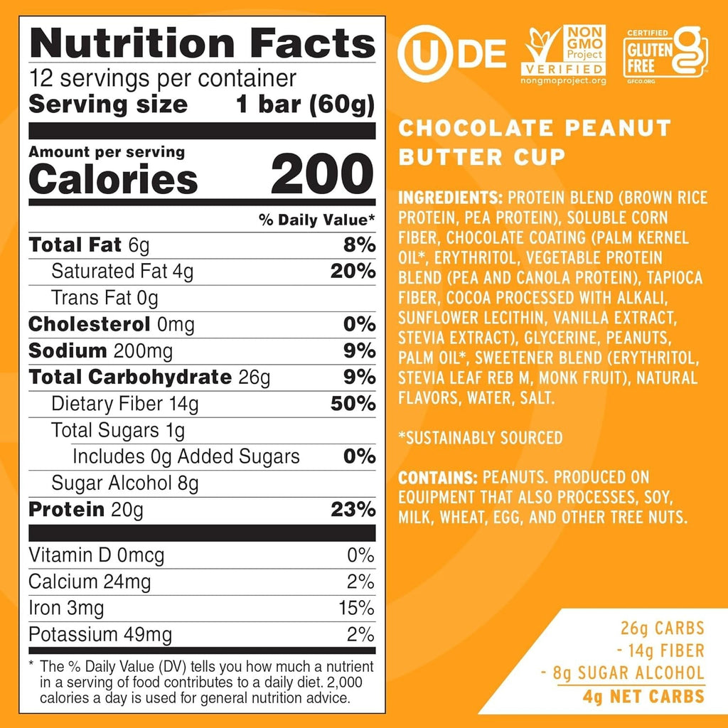 Dipped Chocolate Peanut Butter Cup Protein Bar (12 CT)