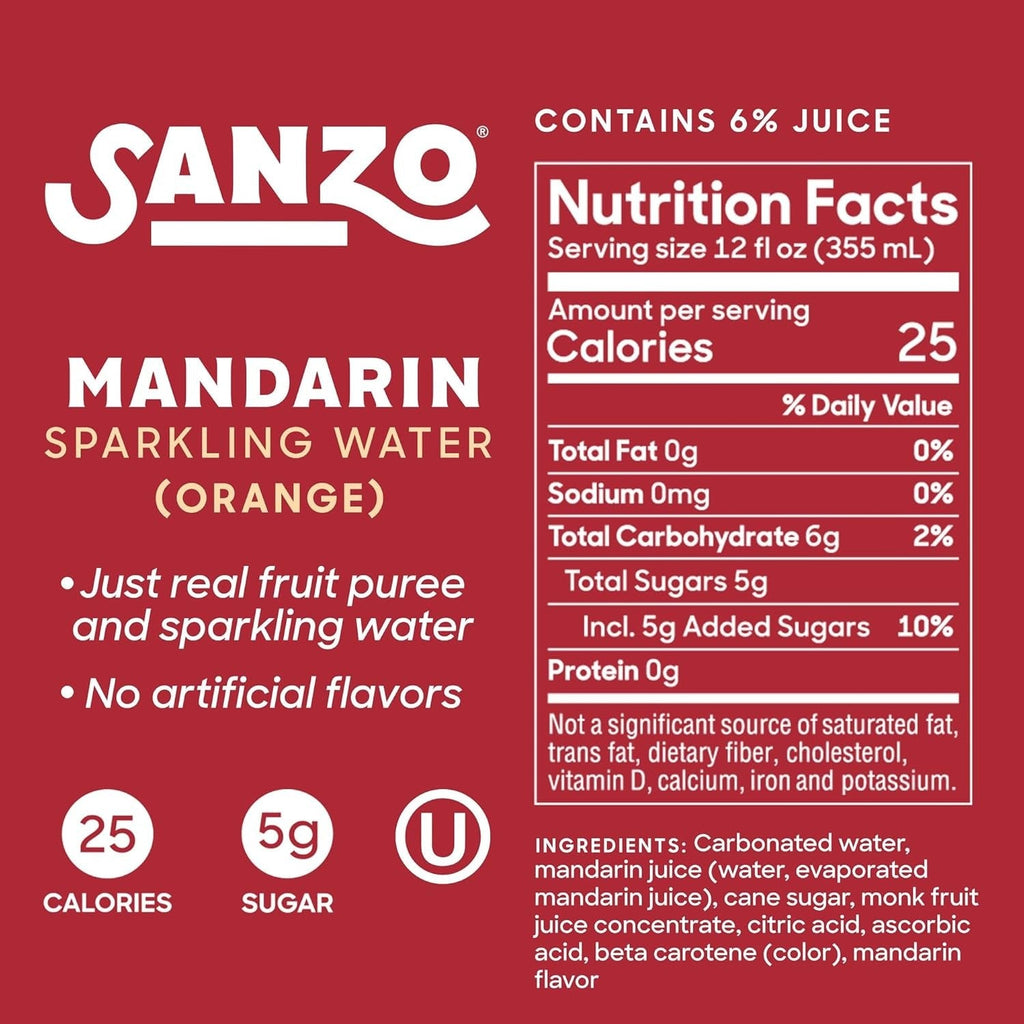 Mandarin Sparkling Water (12 Pack)
