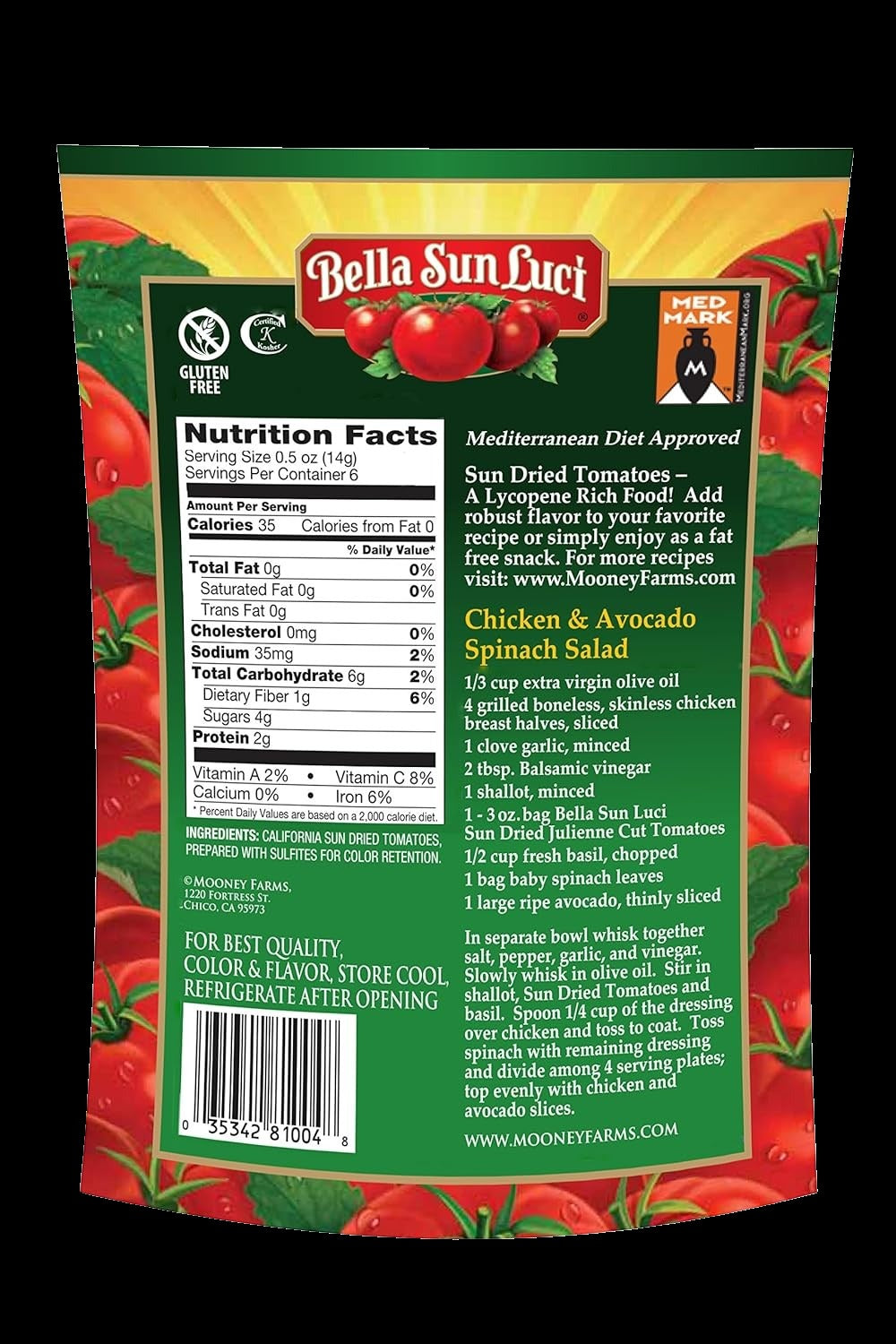 Julienne Cut Sundried Tomatoes