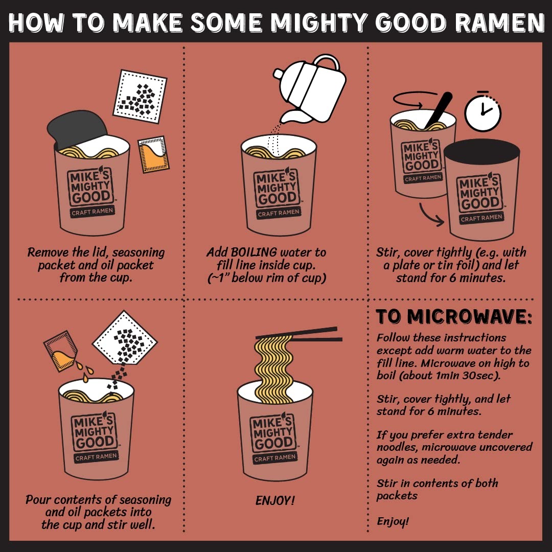 Organic Spicy Beef Flavor Ramen Noodle Soup Cup (6 Pack)