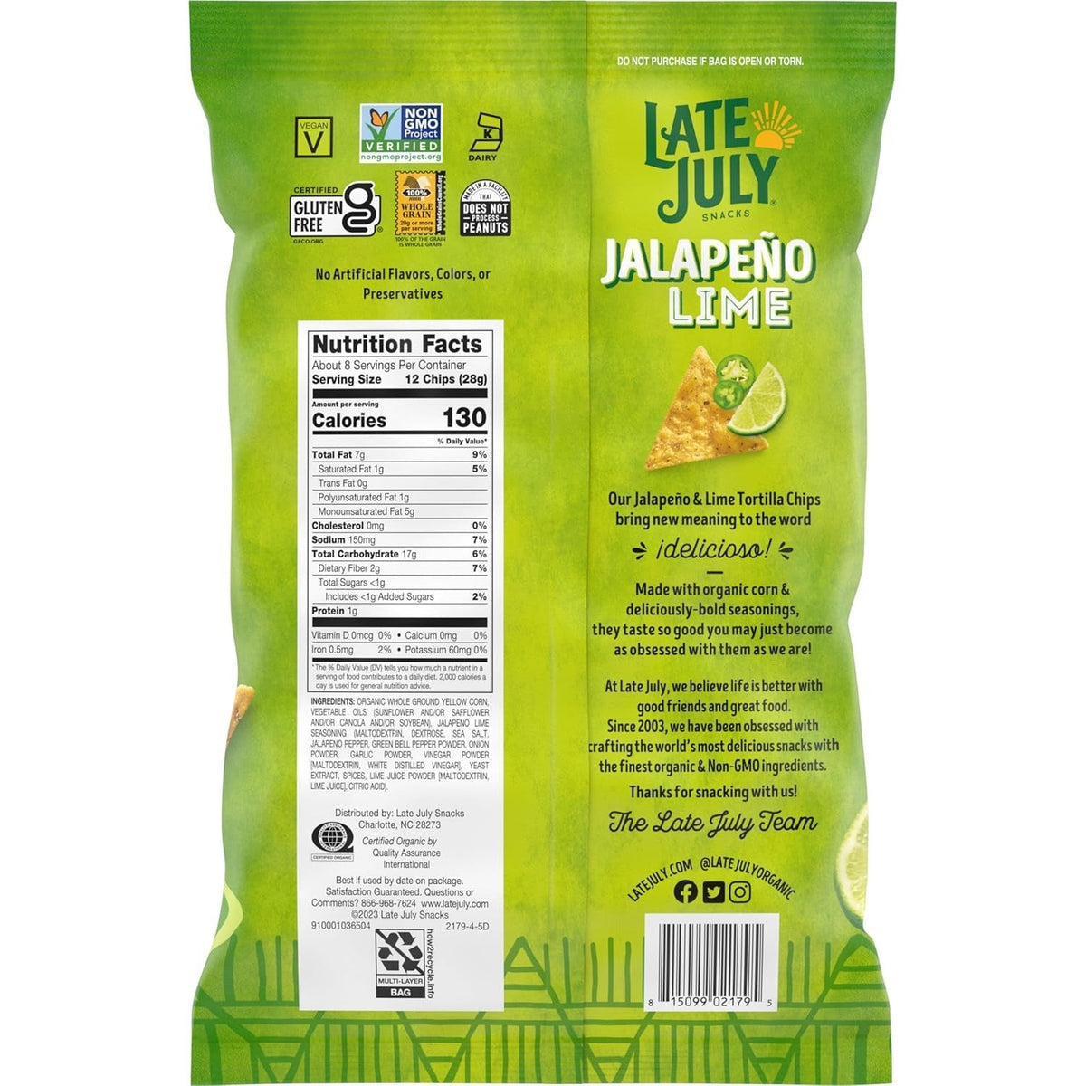 Jalapeño & Lime Tortilla Chips