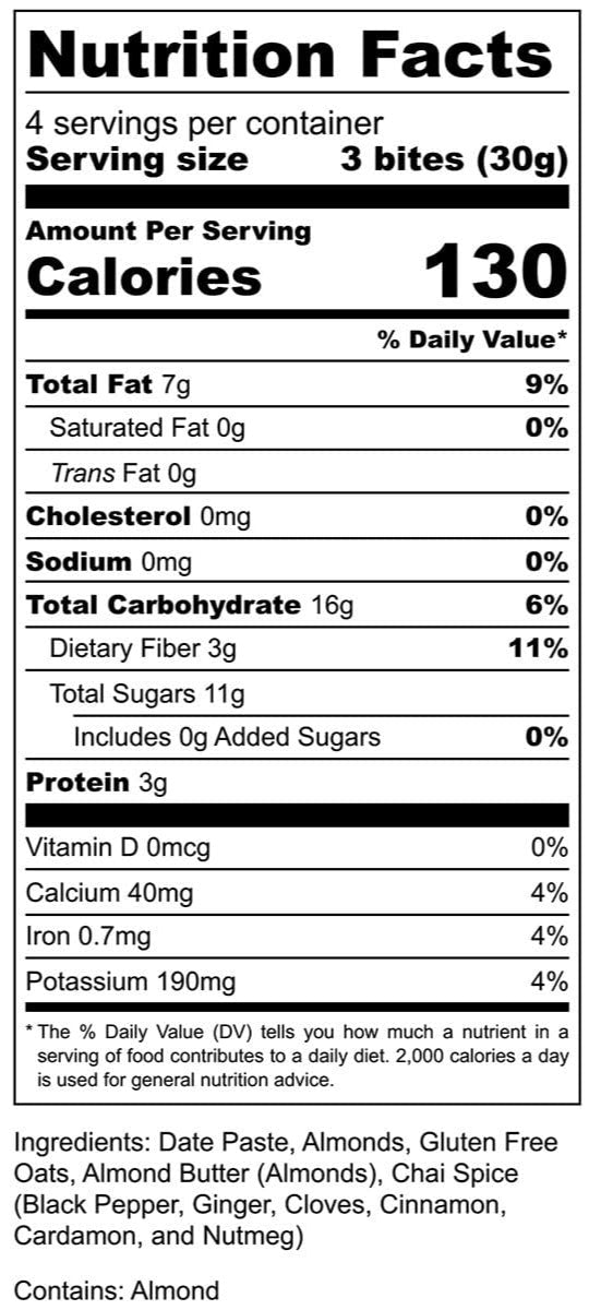 Almond Chai Energy Bites