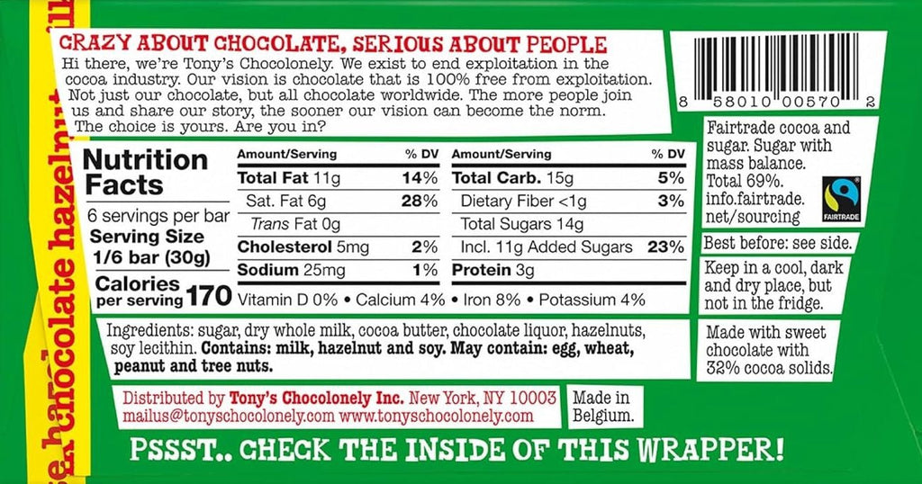 32% Milk Chocolate Hazelnut Bar