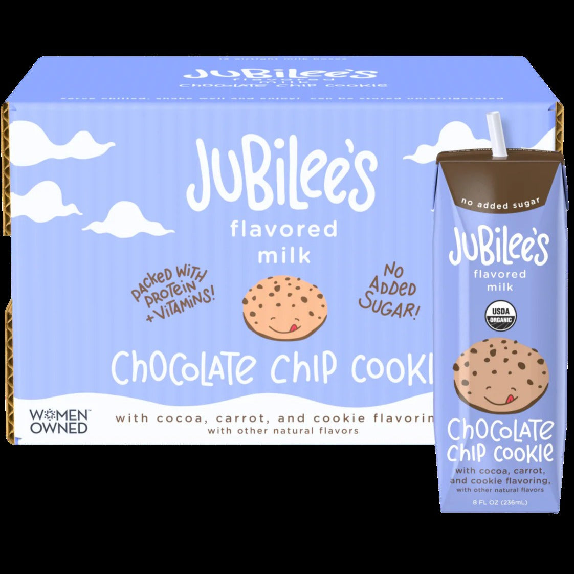 Organic Whole Flavored Milk - Chocolate Chip Cookie (12 Pack)