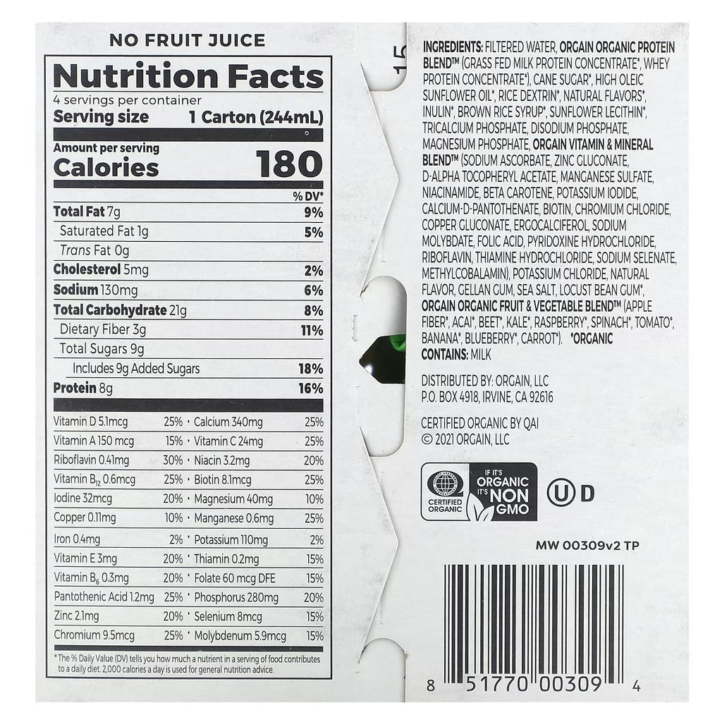Organic Kids Protein Shake - Vanilla (4 Pack)