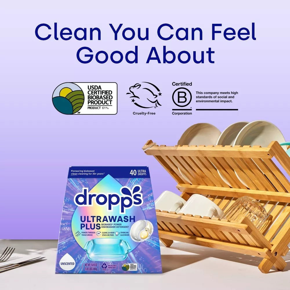 UltraWash Plus Biobased Detergent Pods - Unscented (40 CT)