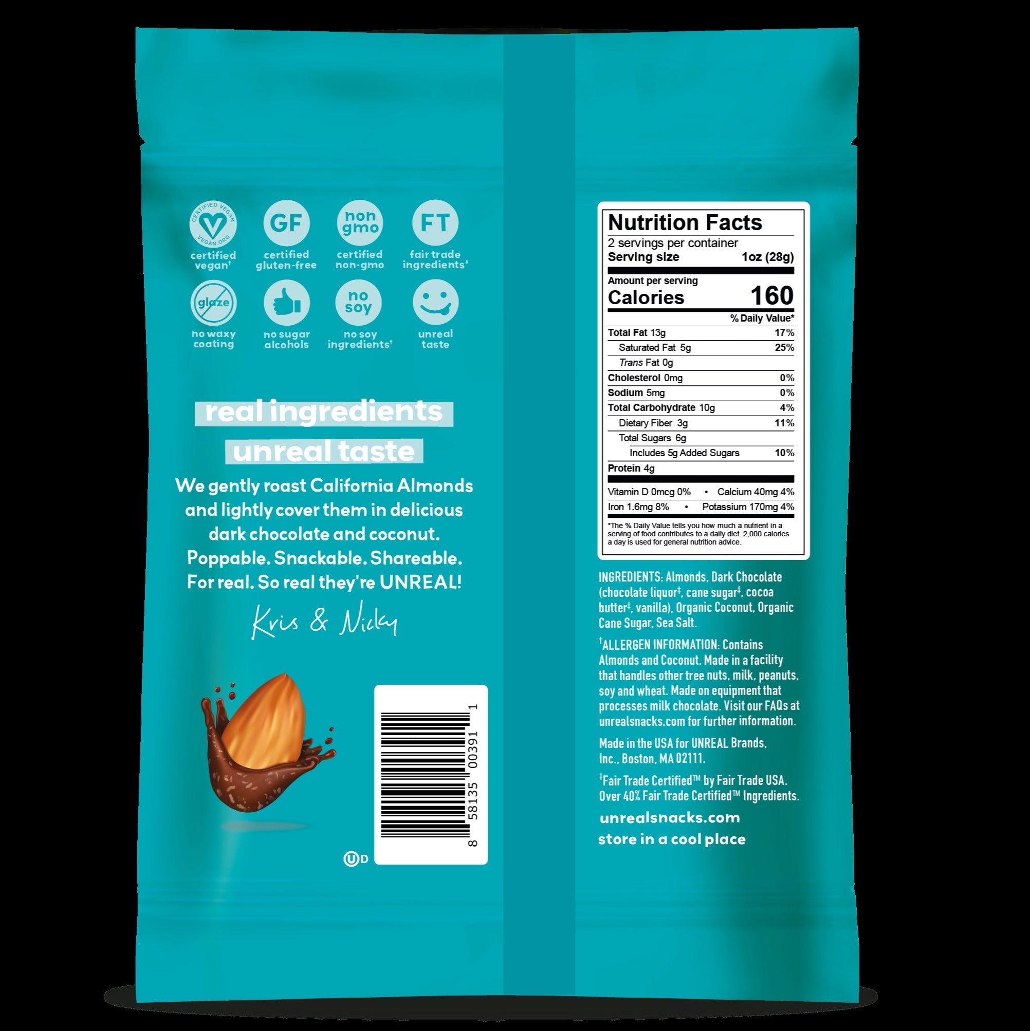 Dark Chocolate Coconut Almonds (9 Pack)