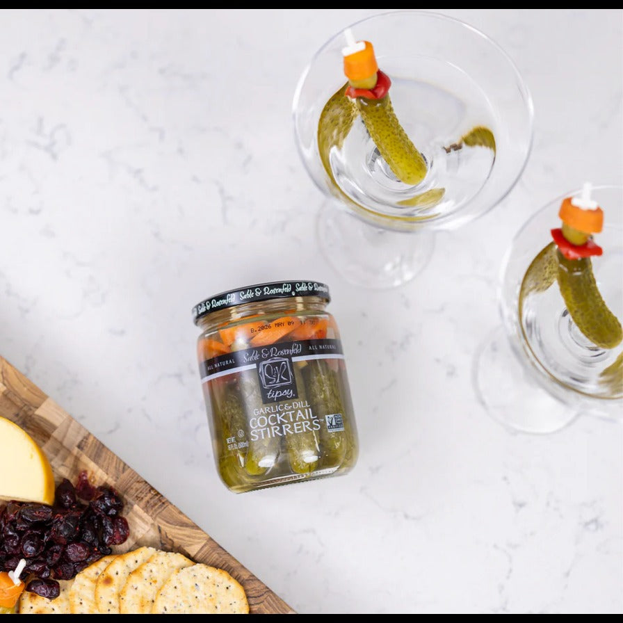 Tipsy Cocktail Stirrers - Garlic & Dill Pickle