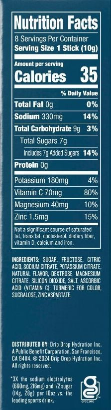 Lemon Lime Fast Hydration Electrolyte Drink Mix (8 CT)