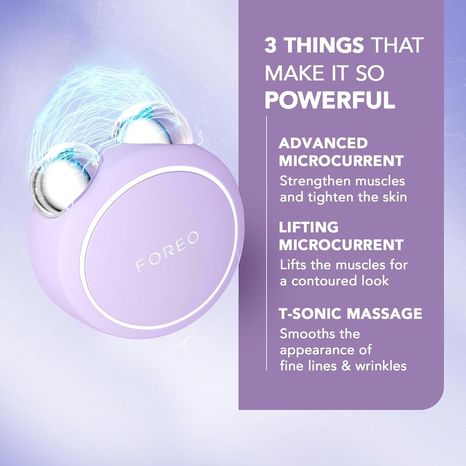 Bear 2 Go Microcurrent Facial Device - Lavender