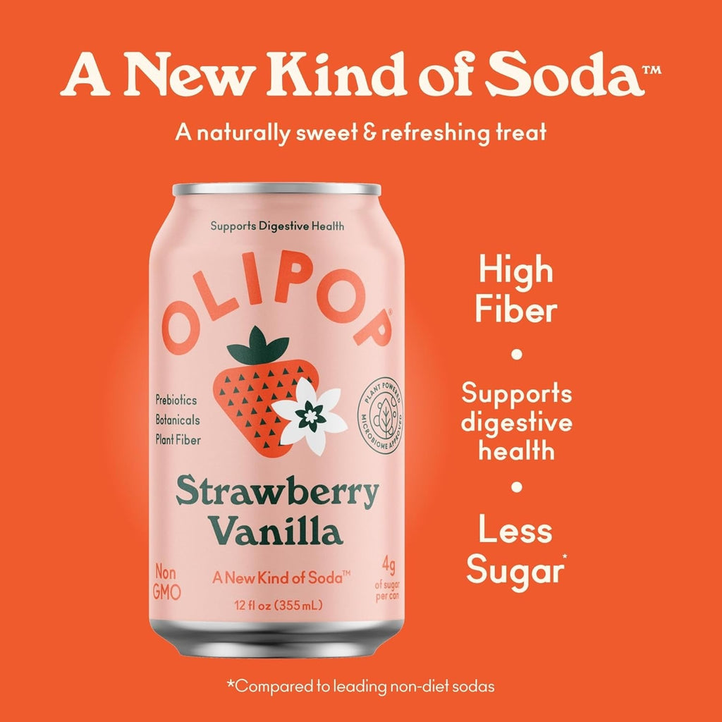 Prebiotic Soda - Strawberry Vanilla (12 Pack)
