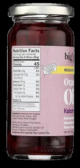 Regenerative Organic Kalamata Pitted Olives