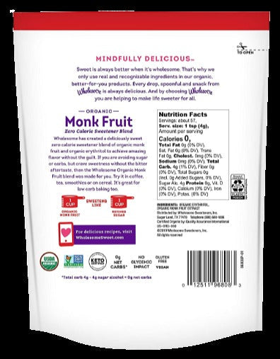 Organic Monk Fruit Sweetener Blend