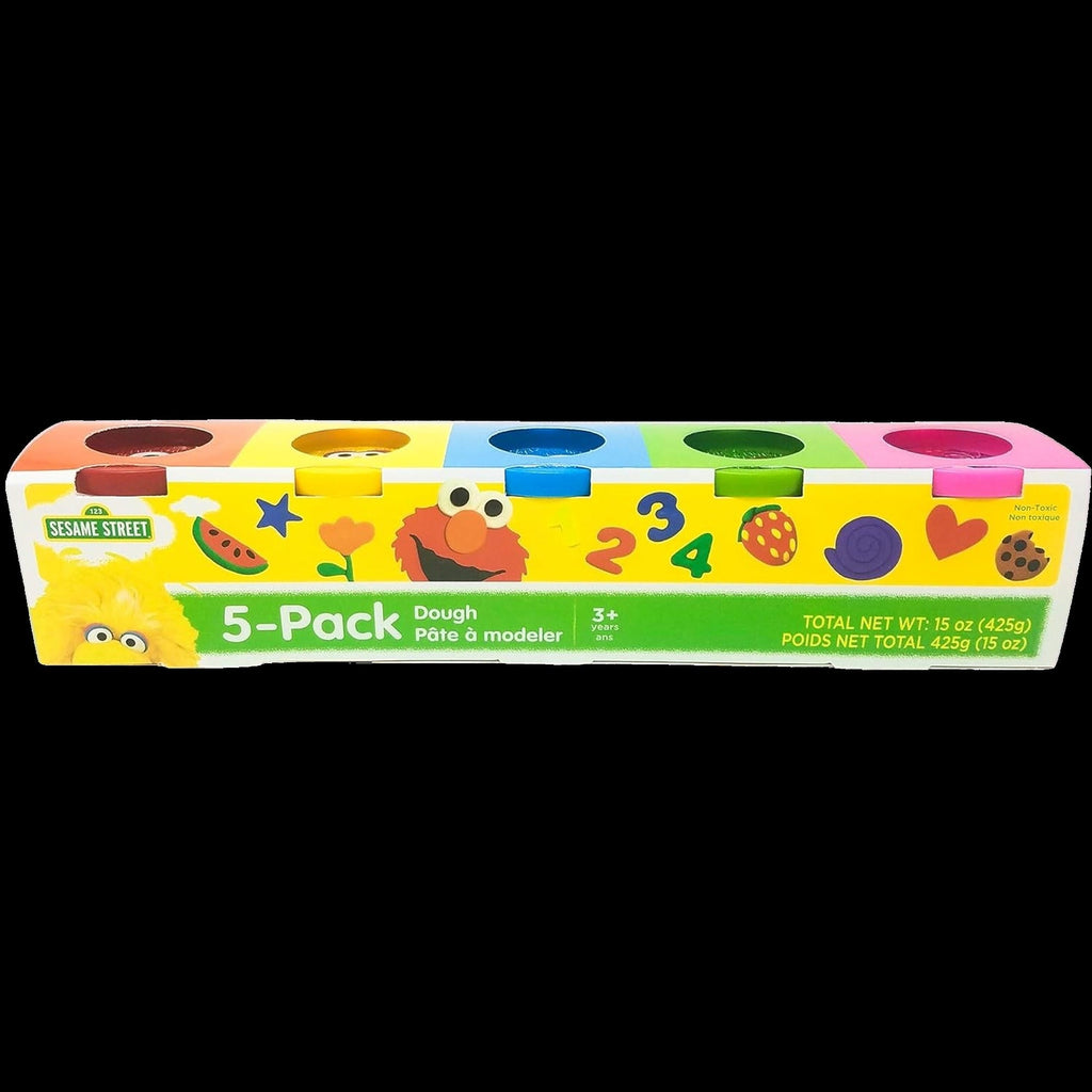 5 Pack of Sesame Street Play Dough Cans