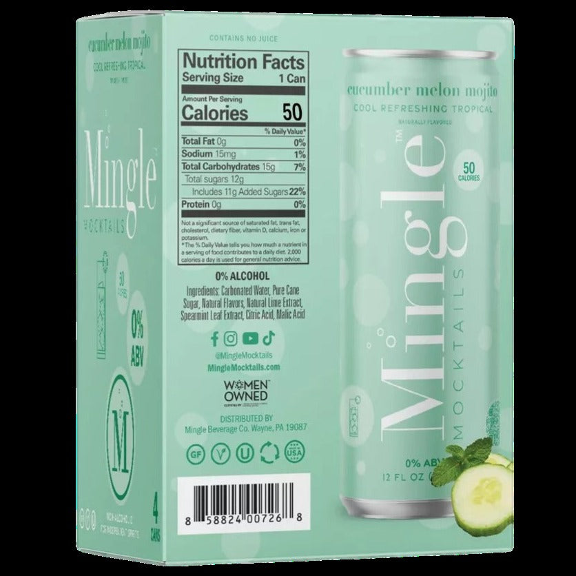 Non-Alcoholic Mojito Cucumber Melon (4 Pack)