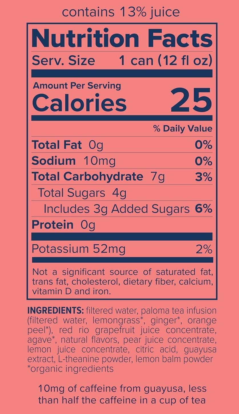 Zero Proof Grapefruit Paloma Mocktail (4 Pack)