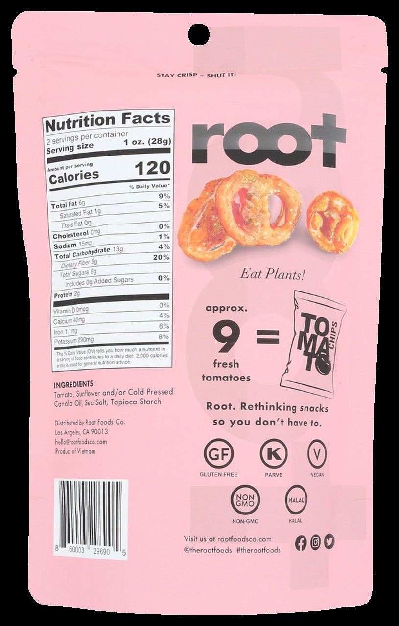 Root Foods Tomato Chips - Sea Salt