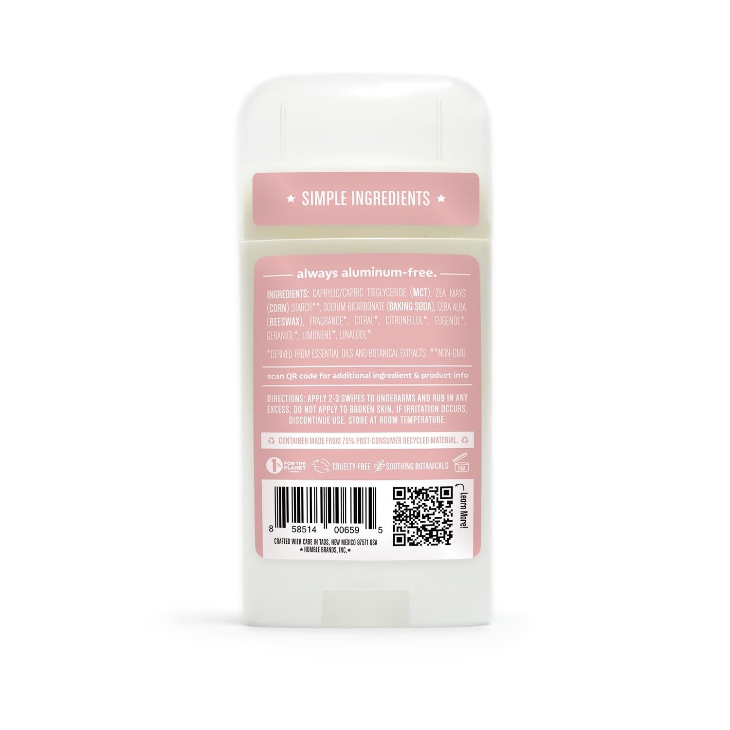 Moroccan Rose Aluminum Free Deodorant