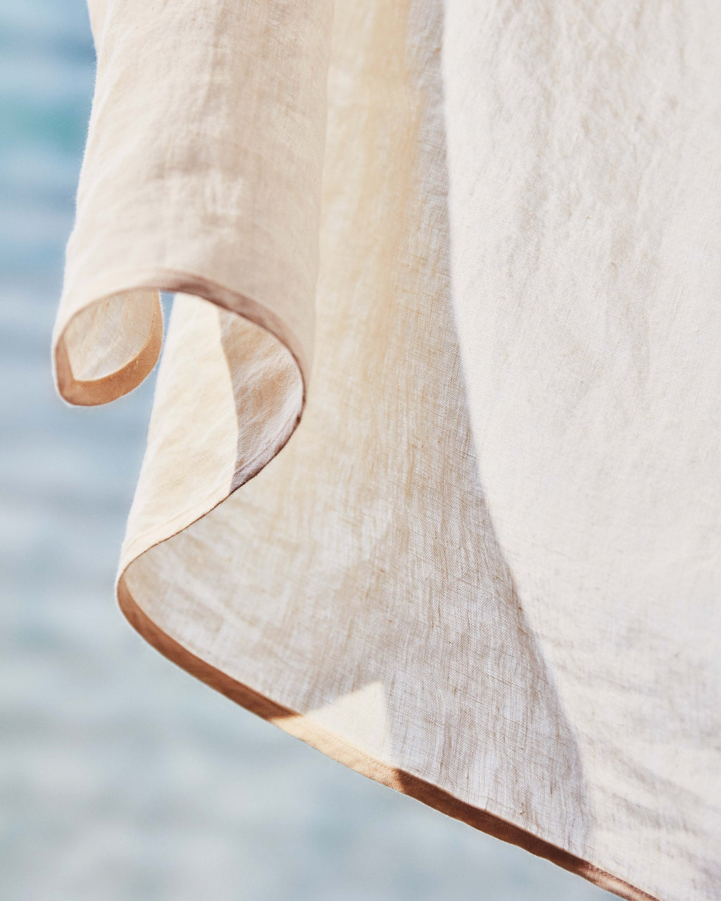 Linen Table Cloth - Blue Grey