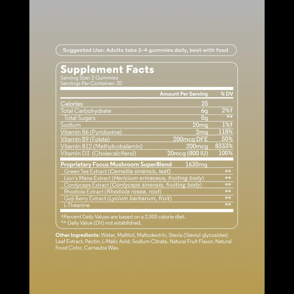 Focus Mushroom Gummy Delights - Peach