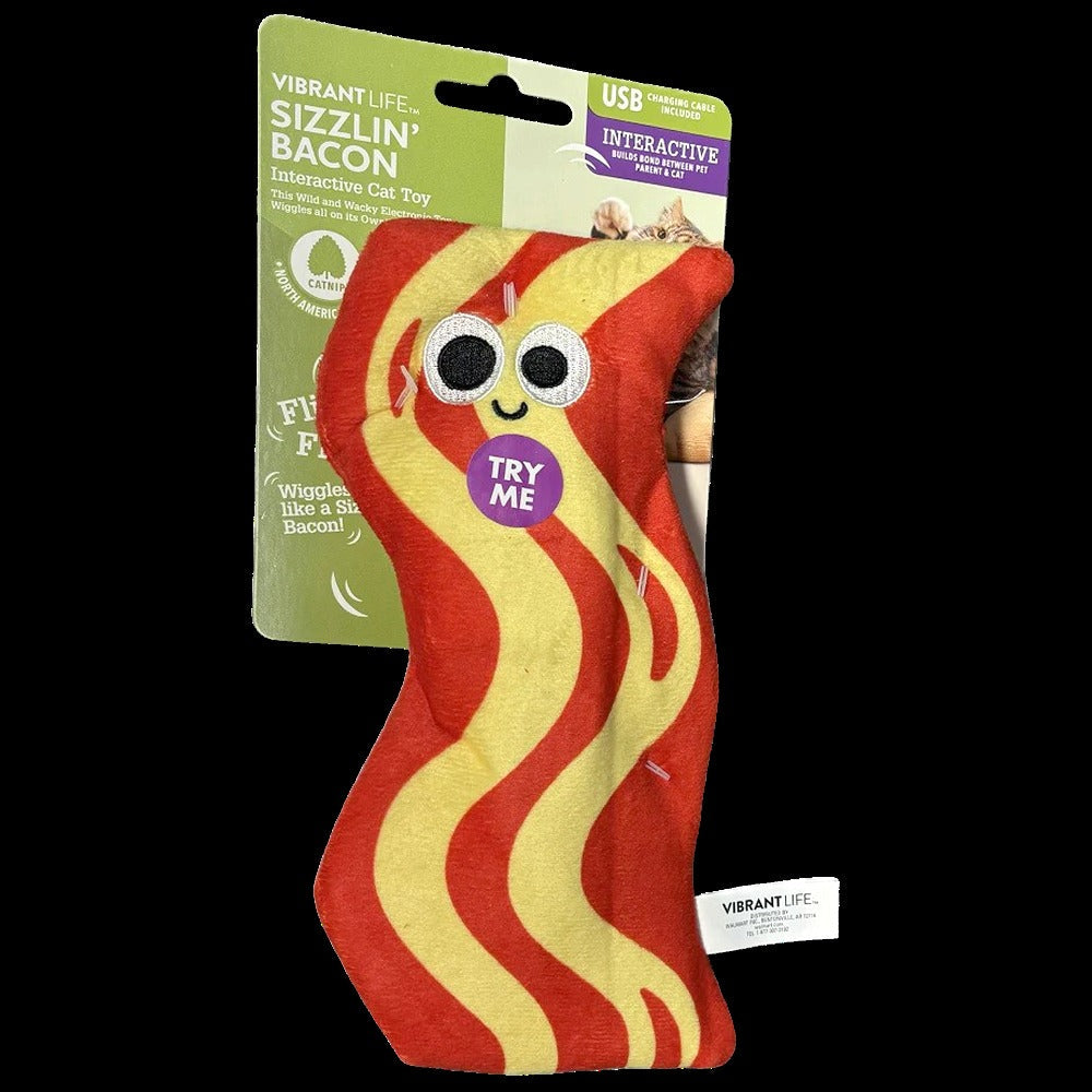 Cat Toy Sizzlin Bacon With Catnip And Rechargeable