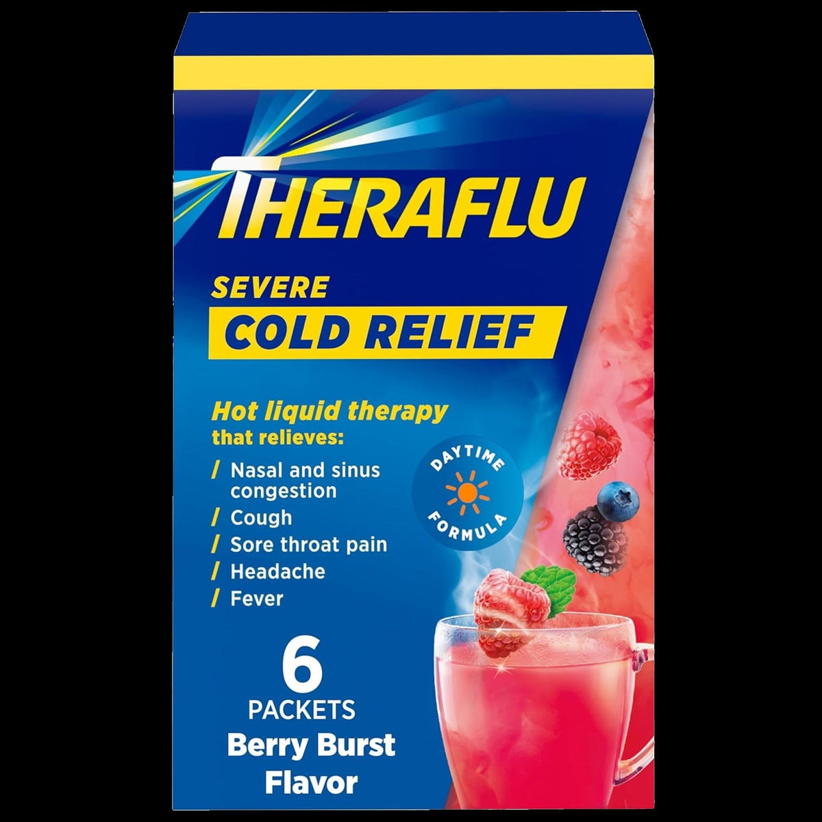 Daytime Severe Cold Relief Berry Burst Flavor Powder (6 CT)