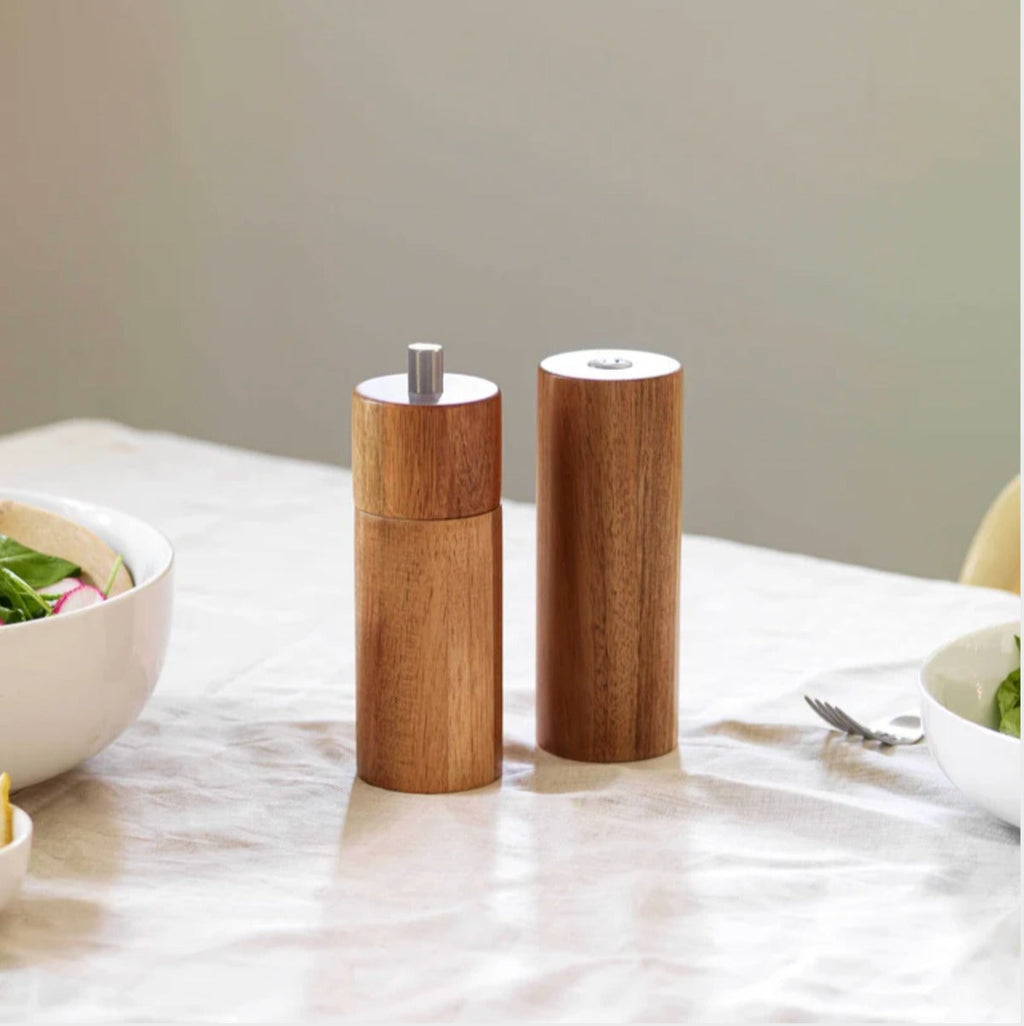 Acacia Wood Pepper Grinder and Salt Shaker set