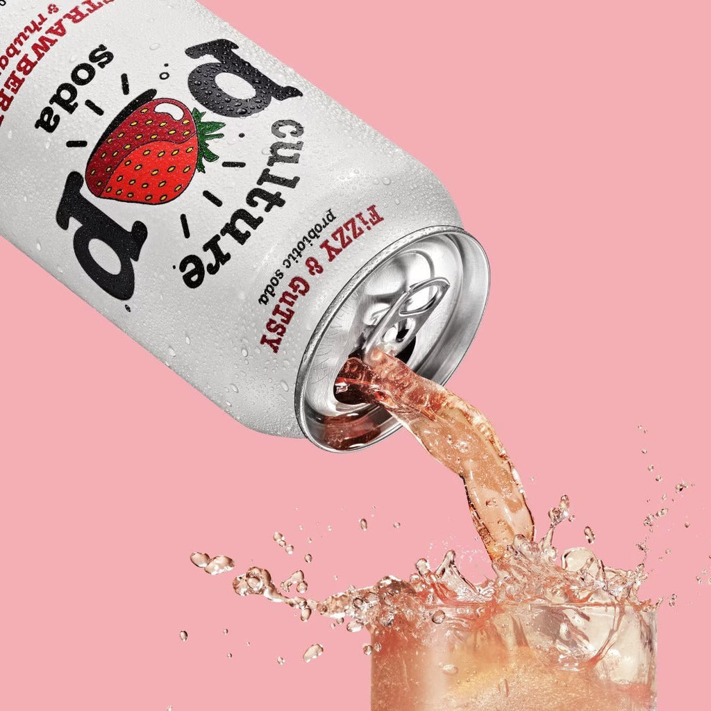 Probiotic Soda - Strawberry Rhubarb (4 Pack)