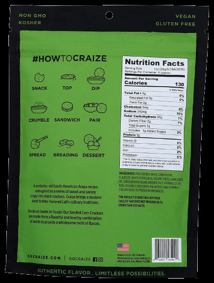 Seeded Toasted Corn Crackers