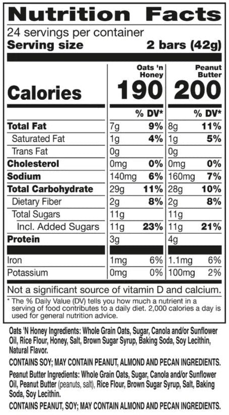 Crunchy Oats And Honey Peanut Butter Variety Pack (24 CT)