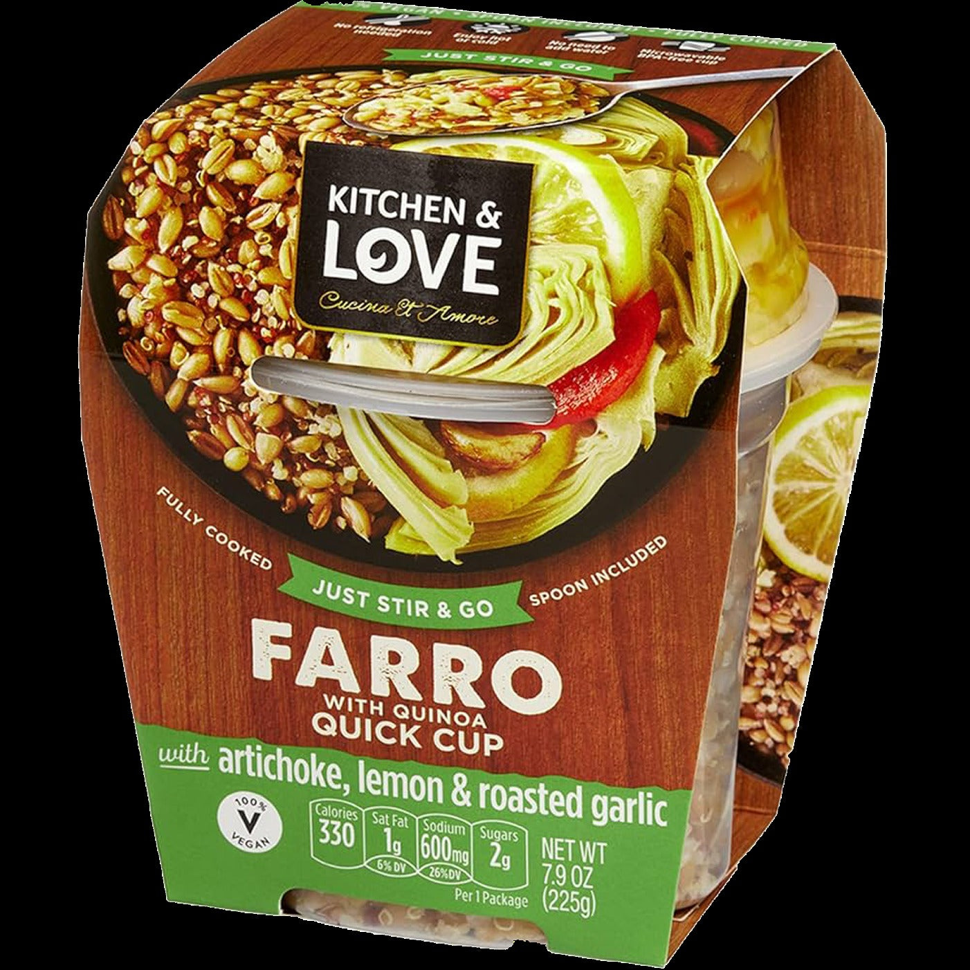 Farro With Quinoa, Artichoke, Lemon And Roasted Garlic