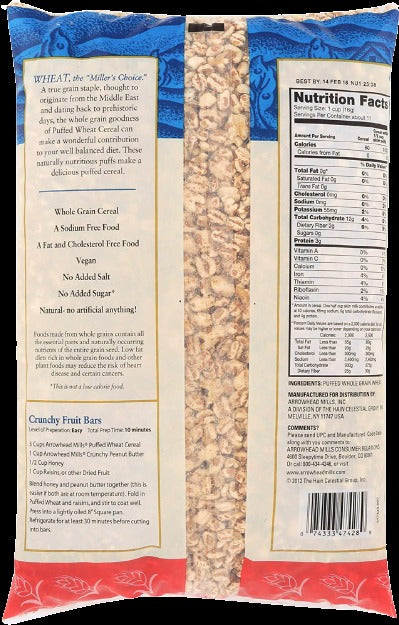Natural Puffed Wheat Cereal