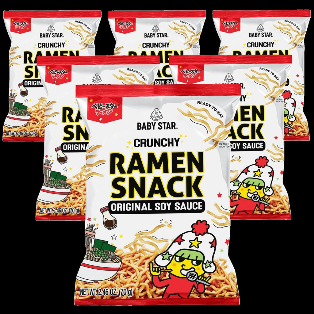 Original Soy Sauce Tiny Crunchy Ramen Snack (6 Pack)