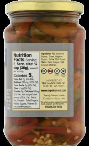 Sliced Tricolor Jalapenos
