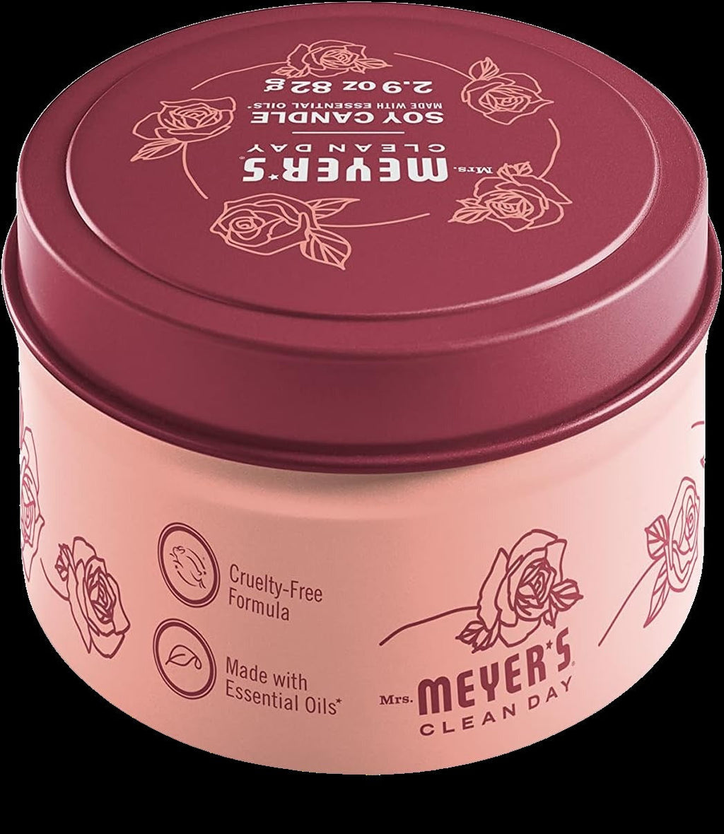 Tin Soy Candle Rose