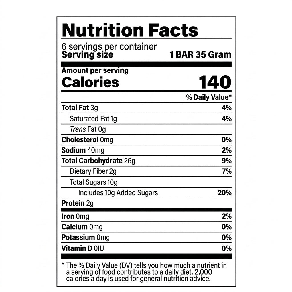 Organic Chewy Vanilla Chip Granola Bars (6 CT)