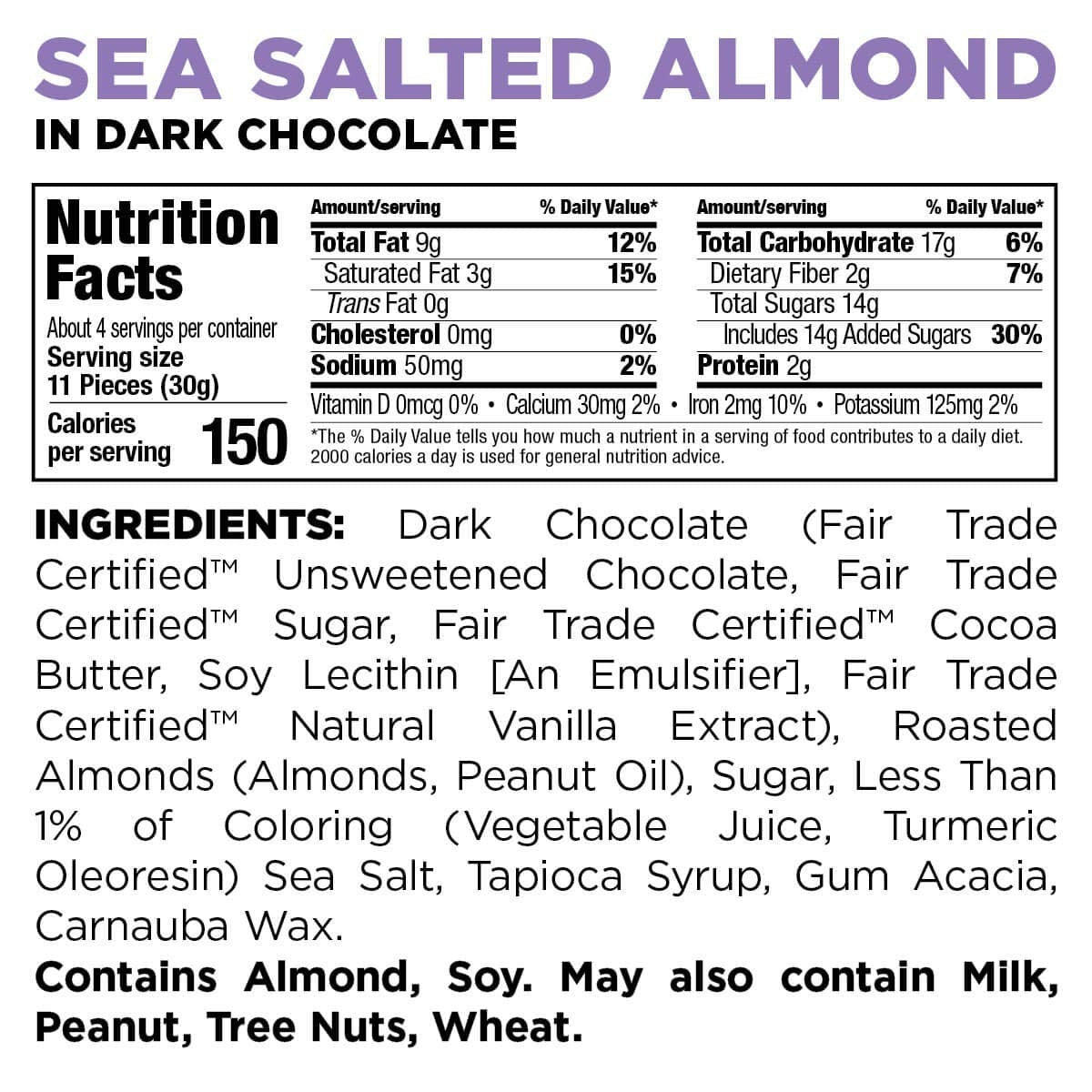 Candy Dark Chocolate Sea Salt Almond