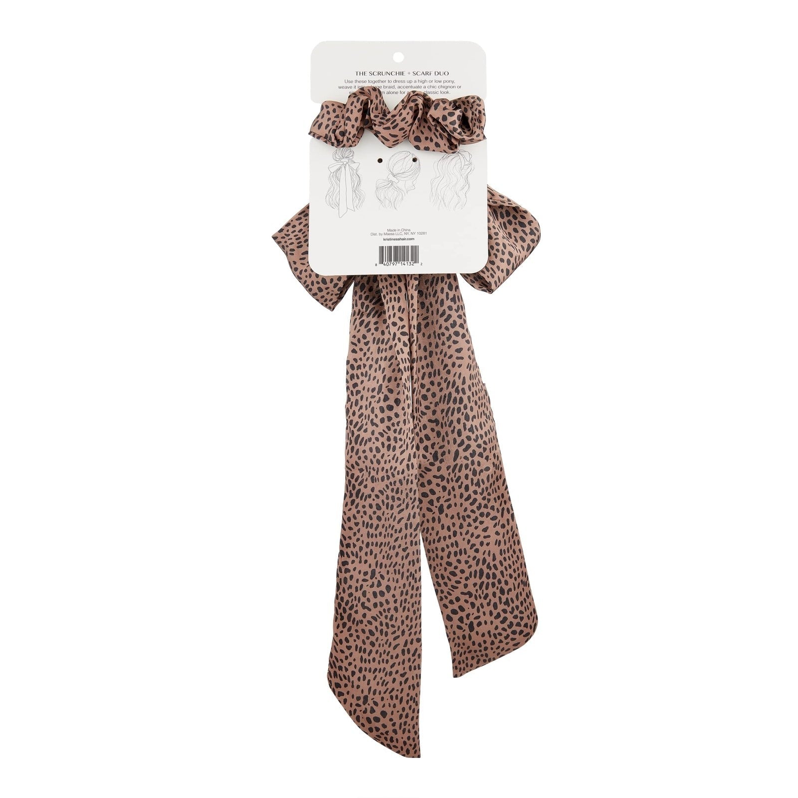 The Scrunchie + Scarf Set - Cheetah