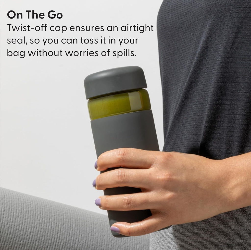 16oz Wide Mouth Glass Bottle - Mint