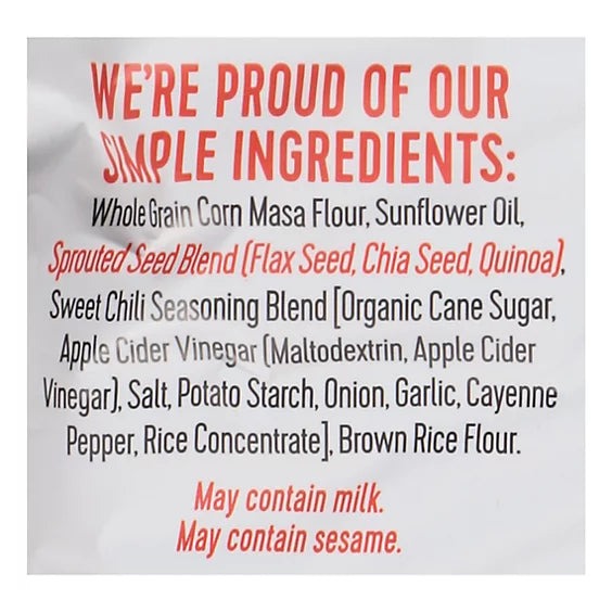 Sweet Chili Whole Grain Corn Tortilla Chips