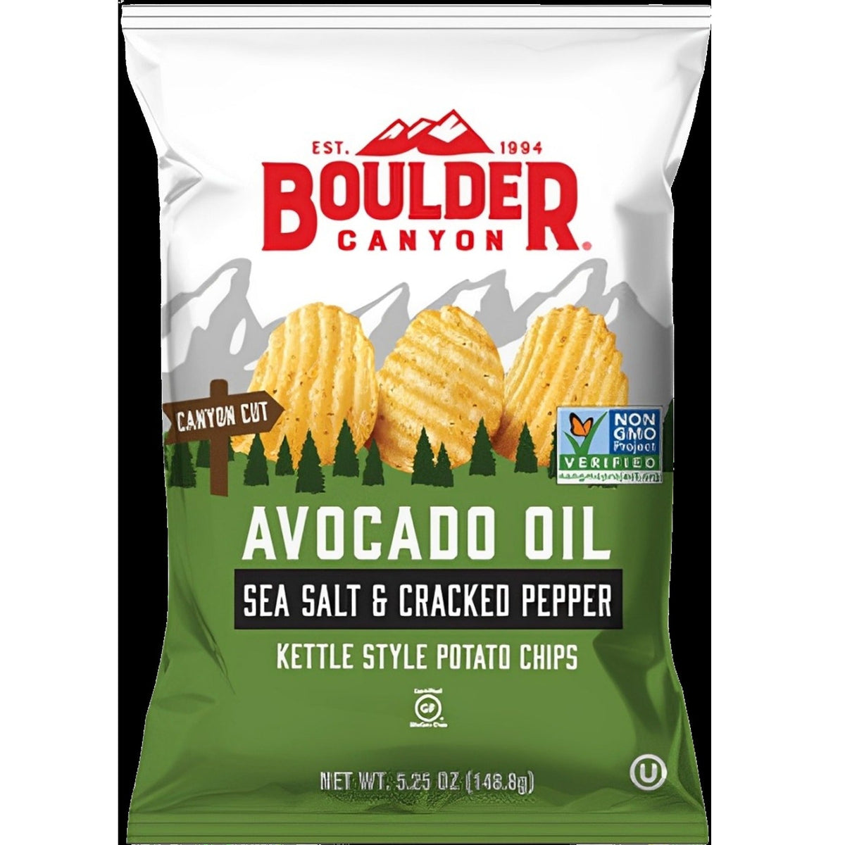 Sea Salt & Cracked Pepper Avocado Oil Kettle Style Potato Chips